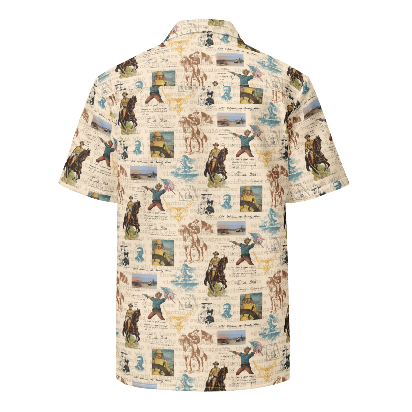 Man in the Arena button shirt