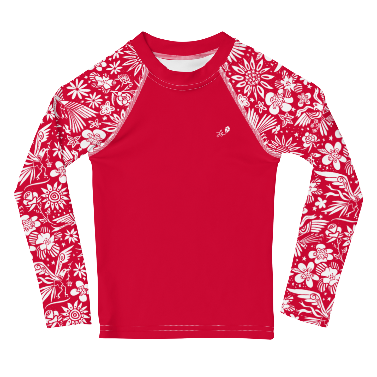 Free Birds Little Kids Rash Guard Red