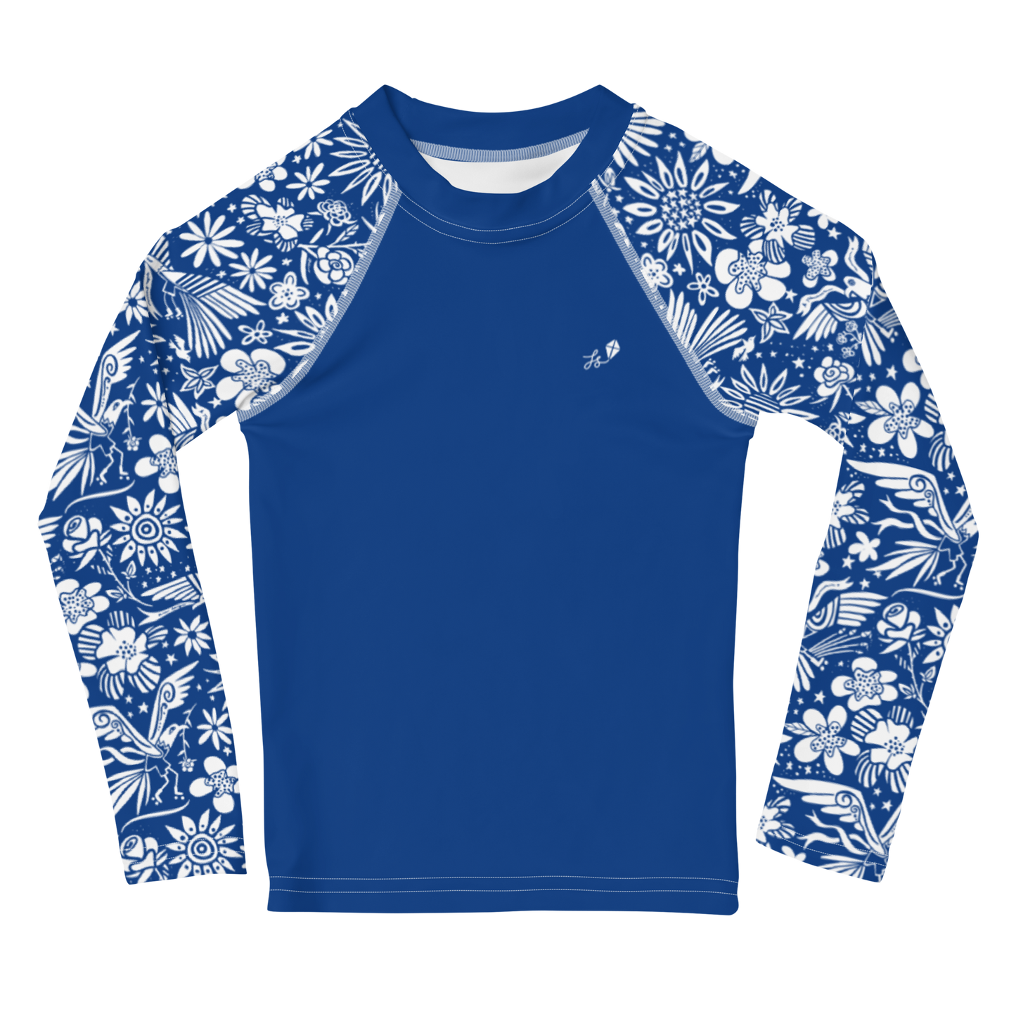 Free Birds Little Kids Rash Guard Blue