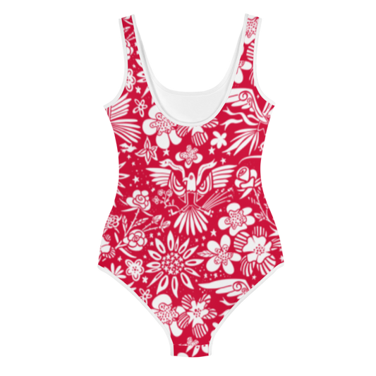 Free Birds Youth Swimsuit Red
