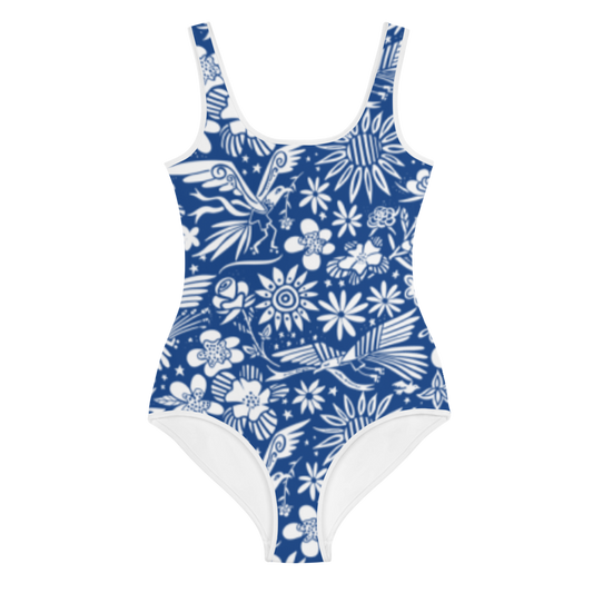 Free Birds Youth Swimsuit Blue